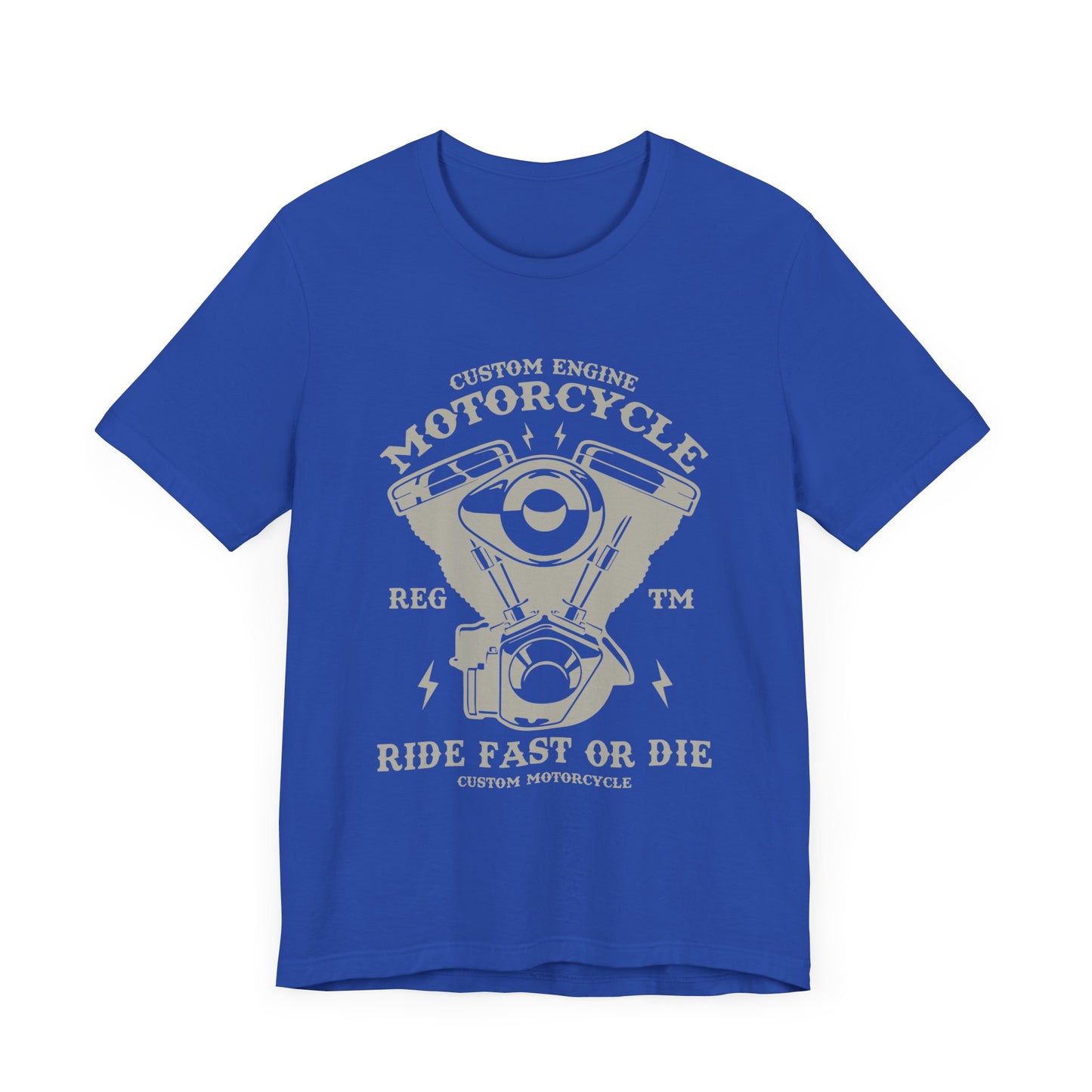 Custom Engine Motorcycle - Unisex Jersey Short Sleeve Tee