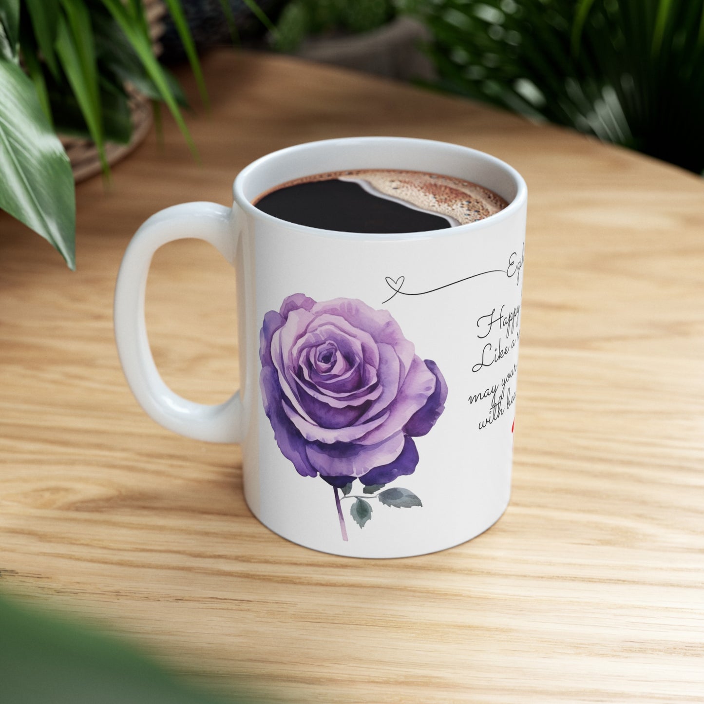 Sweet 16, June, Roses, Customized Ceramic Mug, (11oz, 15oz)