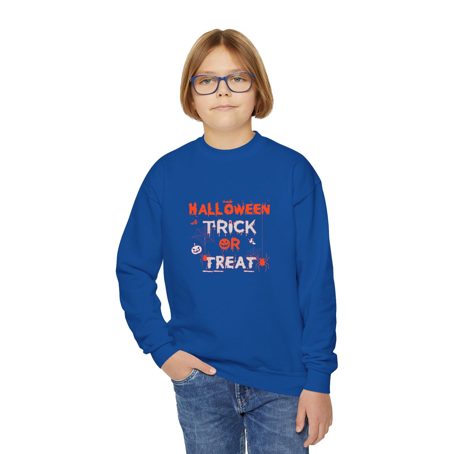 Halloween Trick Or Treat - Youth Crewneck Sweatshirt