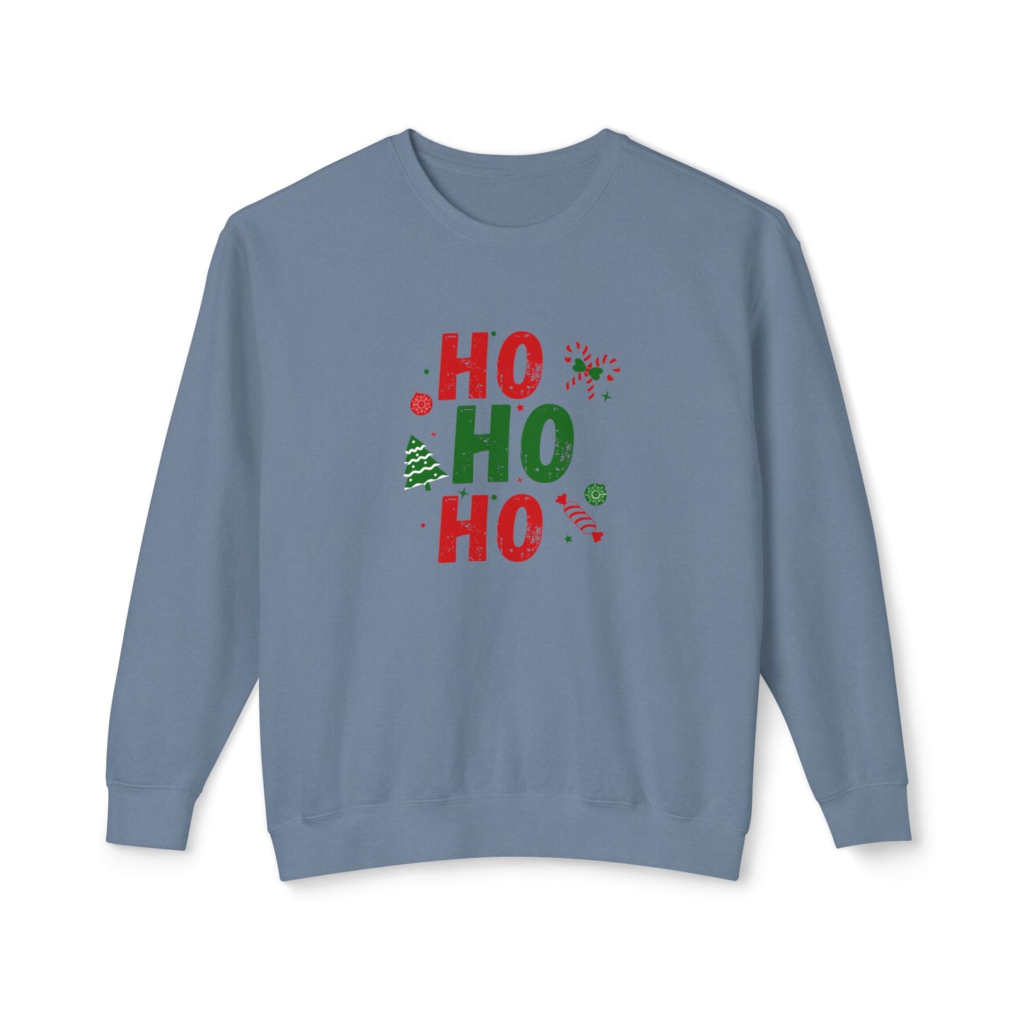 Ho Ho Ho - Unisex Lightweight Crewneck Sweatshirt - 10527