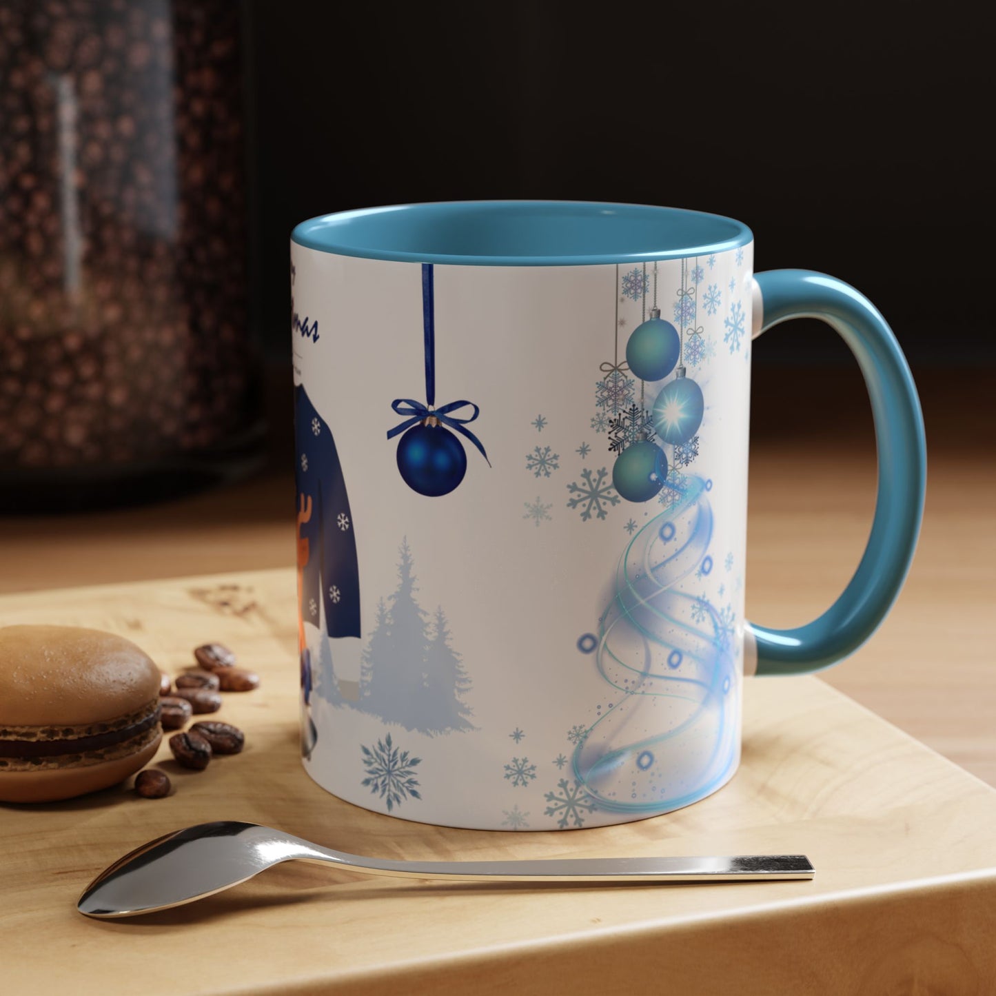 Blue Christmas - Accent Coffee Mug (11, 15oz)