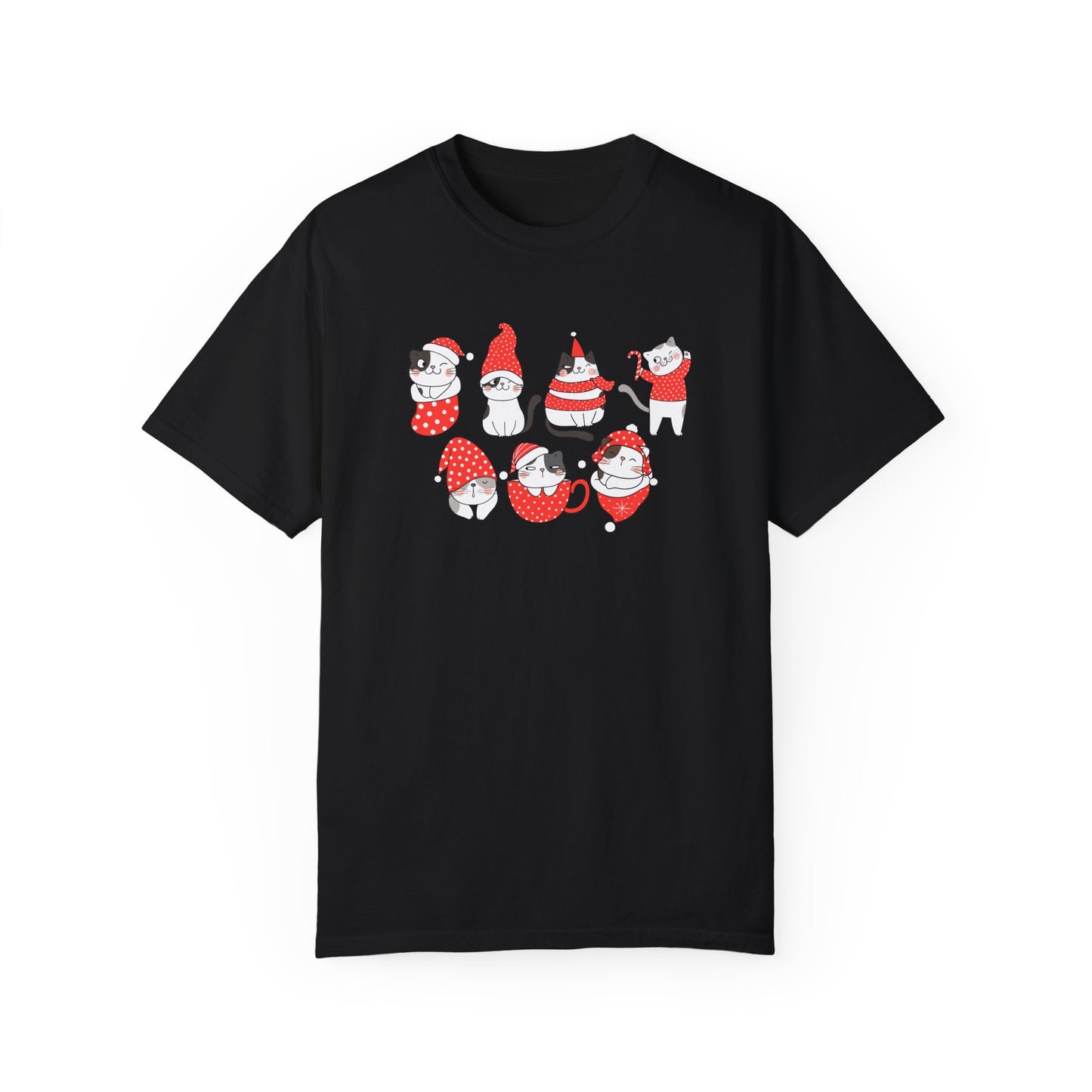 Christmas Cats - Unisex Garment-Dyed T-shirt - 10077