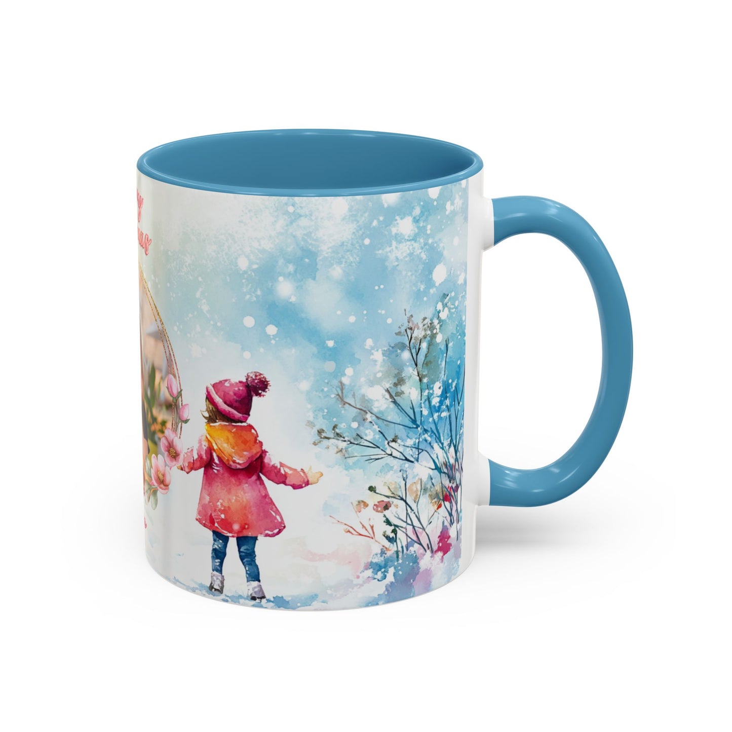 Chloe, Merry Christmas, For Girls, Customizable  - Accent Coffee Mug (11, 15oz) - 10150