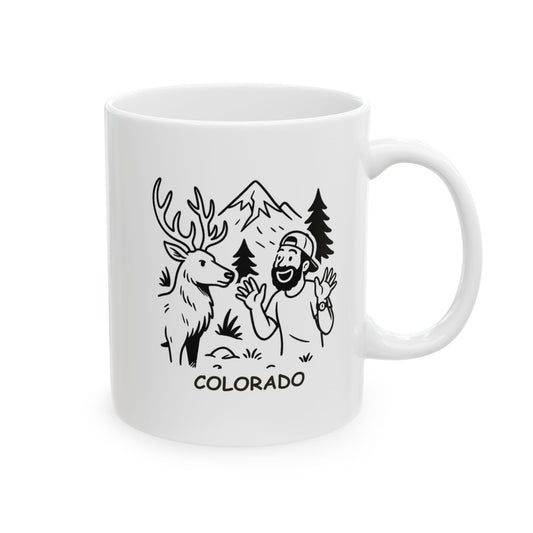"Colorado: Where the wildlife is wild, and the people are wilder." Ceramic Mug - 13607