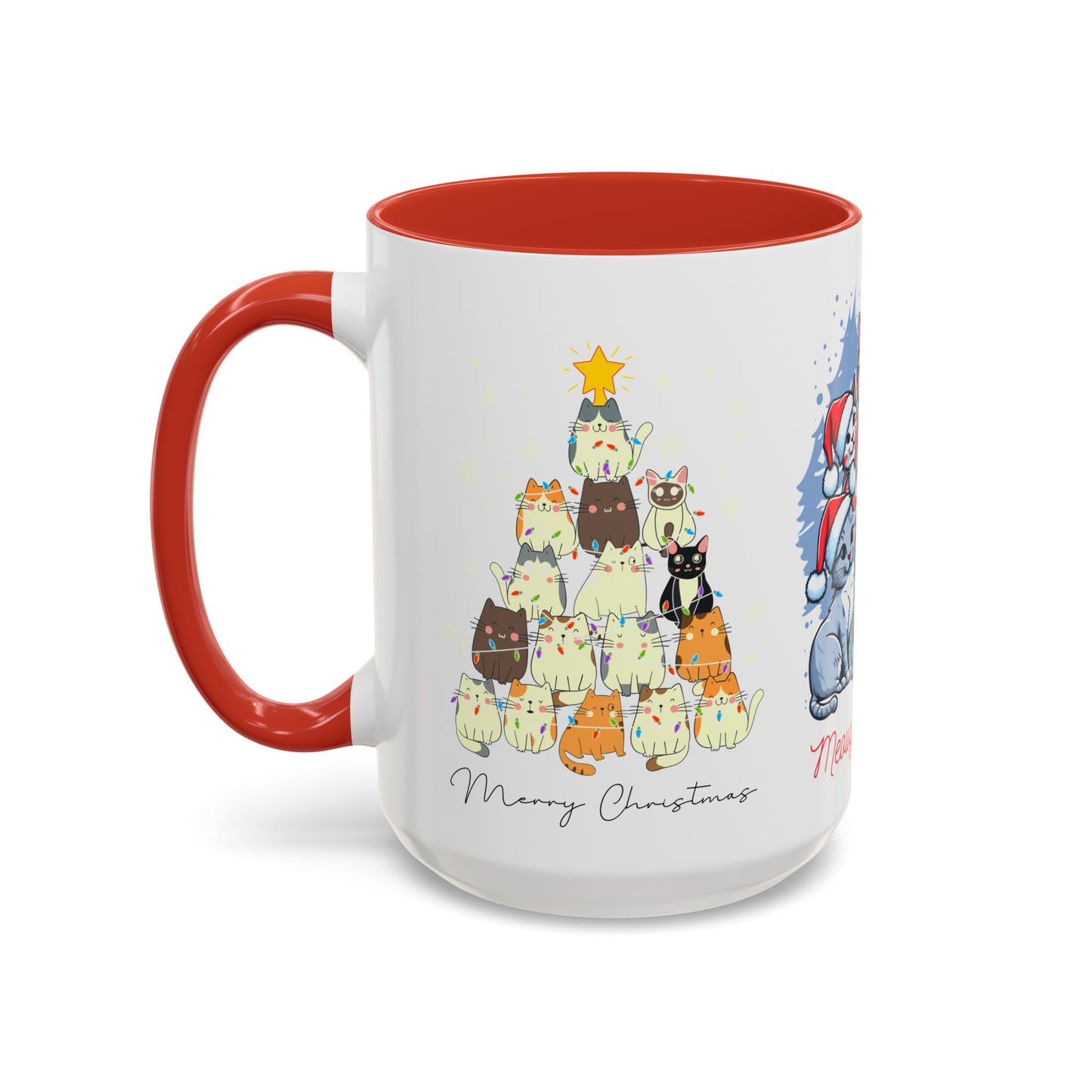 Meowy Christmas - Accent Coffee Mug (11, 15oz)