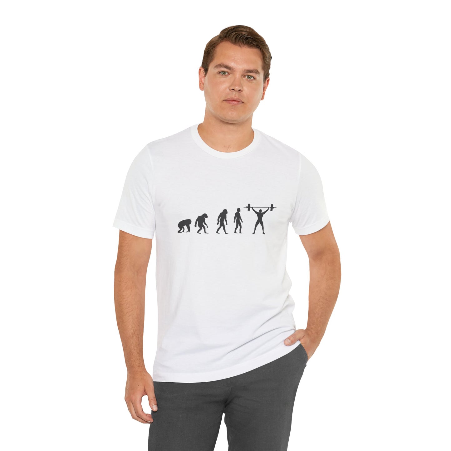 Gym: Human Evolution  - Unisex Jersey Short Sleeve Tee