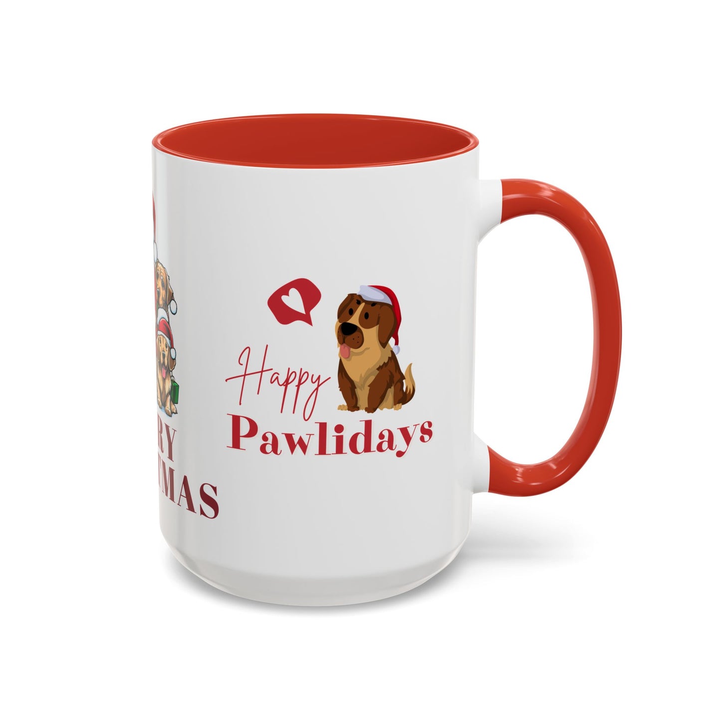 Dogs, Merry Christmas - Accent Coffee Mug (11, 15oz)