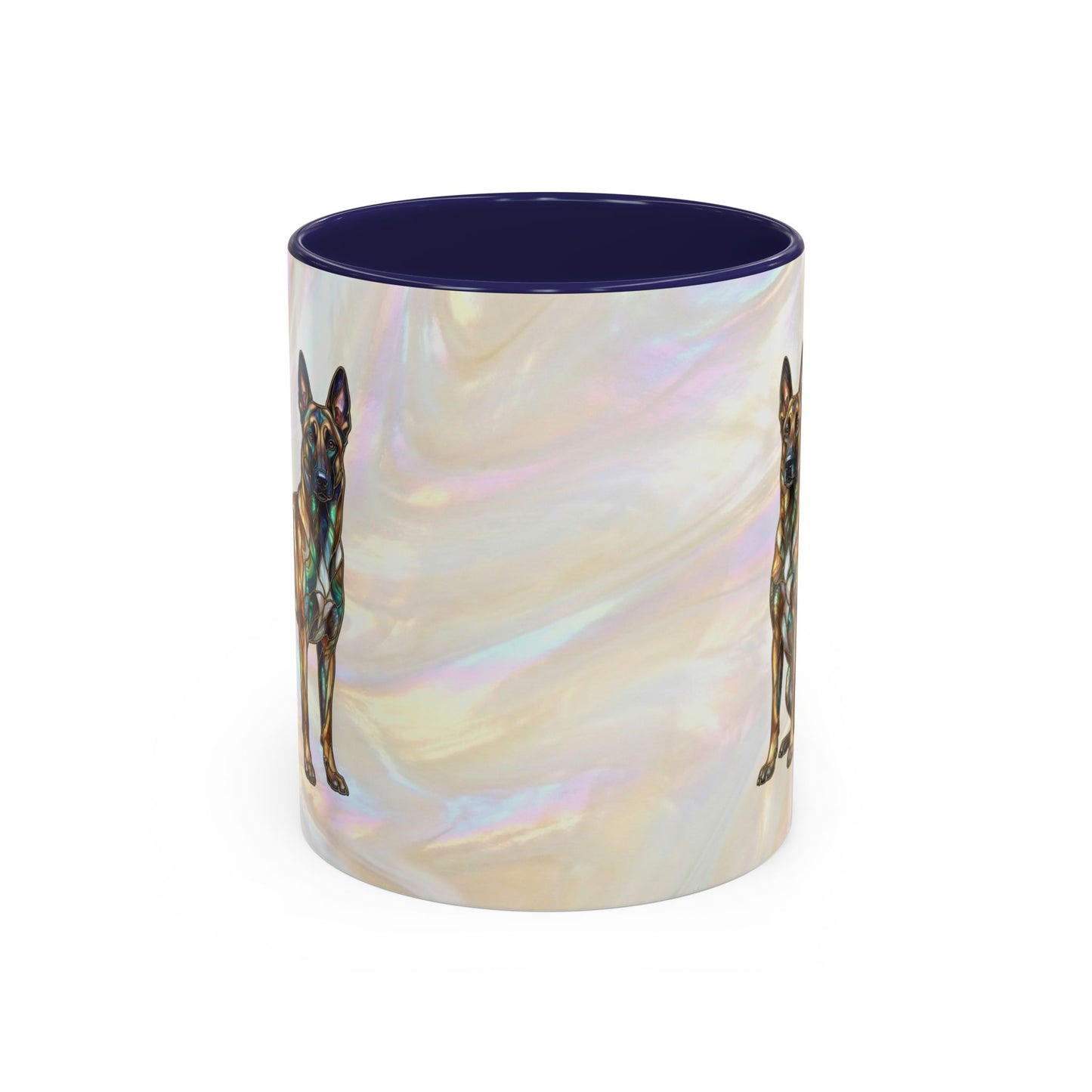 Belgian Malinois Accent Coffee Mug - Stained Glass Design 11oz & 15oz - 14616