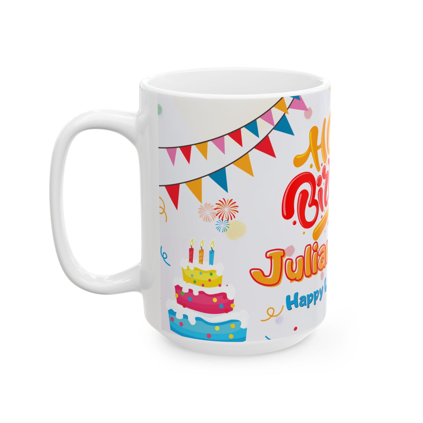 Personalized Birthday Mug, Custom Gift for Birthdays, 11oz, 15oz, Fun Celebration Cup, Festive Party Drinkware - 13982