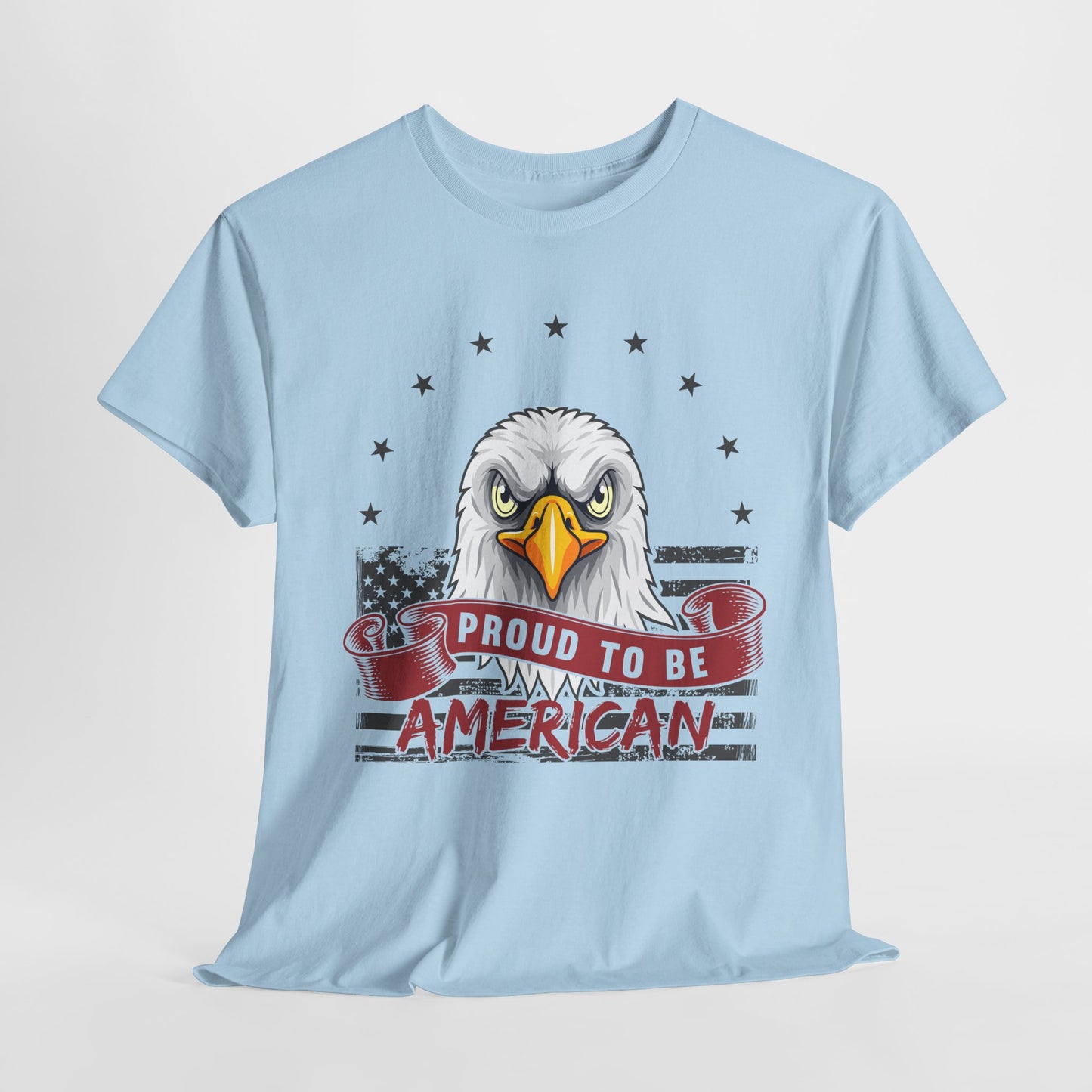 Proud to Be American Tee, Patriotic T-Shirt, USA Pride Shirt, Eagle Graphic Tee, Independence Day Gift, 4th of July Apparel - 13785