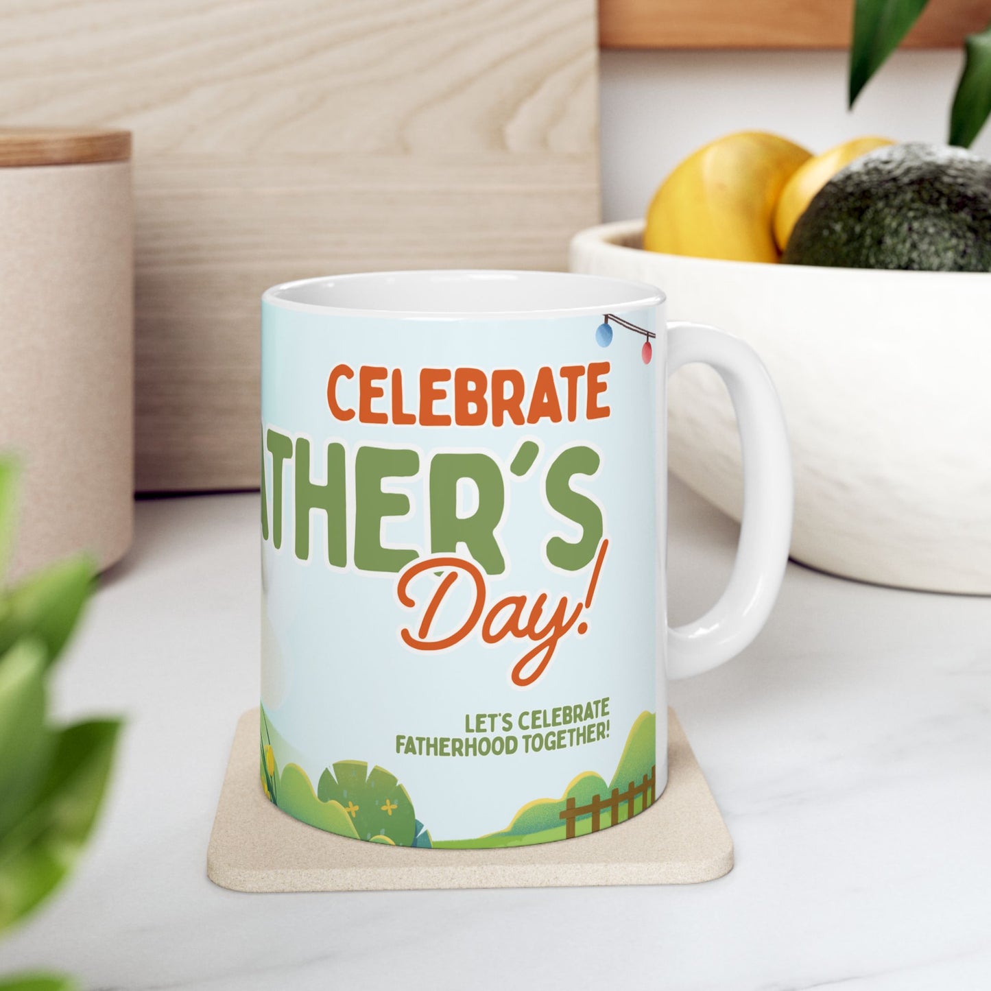 Happy Father’s Day Ceramic Mug - Celebrate Dad, Gift for Him, Father's Day Mug, Funny Dad Gifts, Unique Coffee Cup - 14066