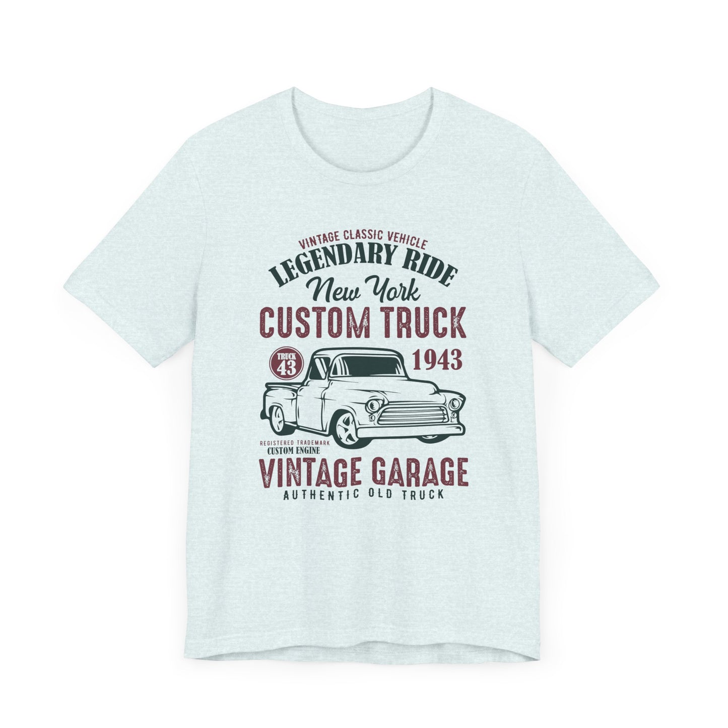 Vintage Classic Vehicle, Legendary Ride, New York Custom Truck - Unisex Jersey Short Sleeve Tee