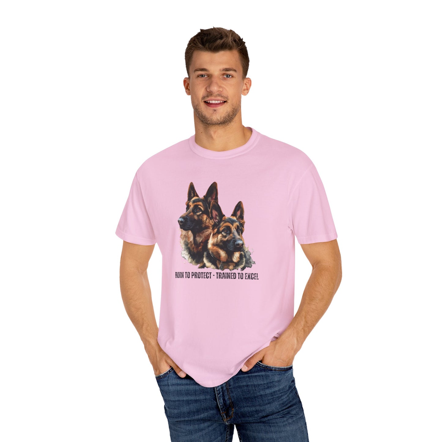 German Shepherds: Born to Protect  - Unisex Garment-Dyed T-shirt