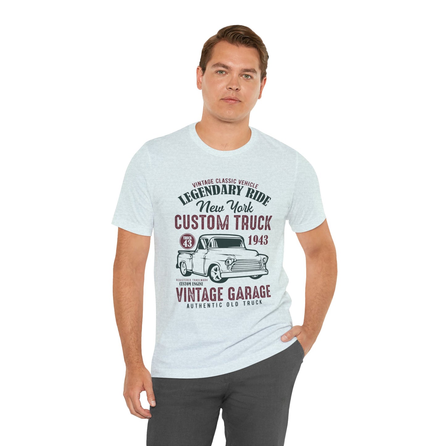 Vintage Classic Vehicle, Legendary Ride, New York Custom Truck - Unisex Jersey Short Sleeve Tee - 13033