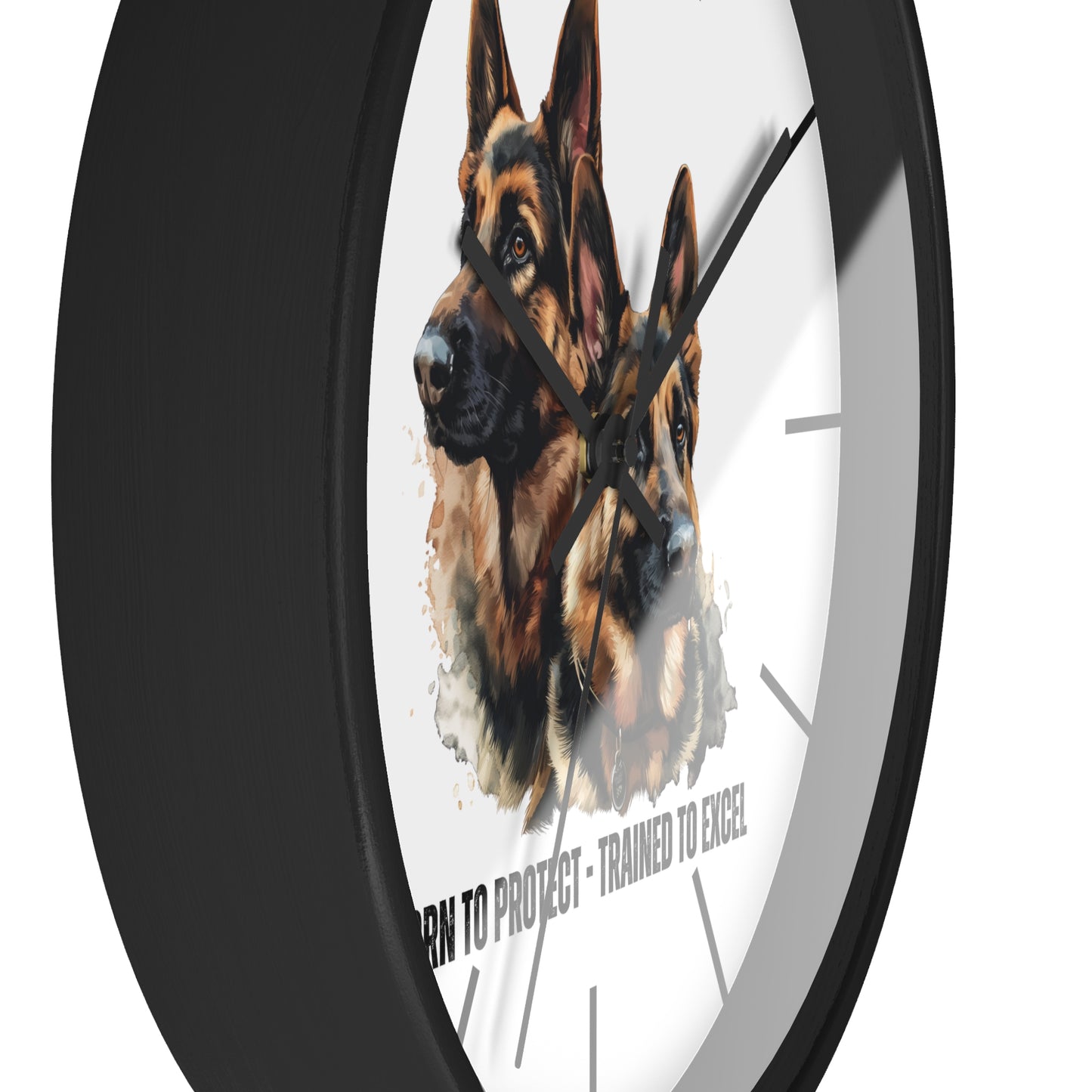 German Shepherds: Born to Protect - Wall Clock - 10513