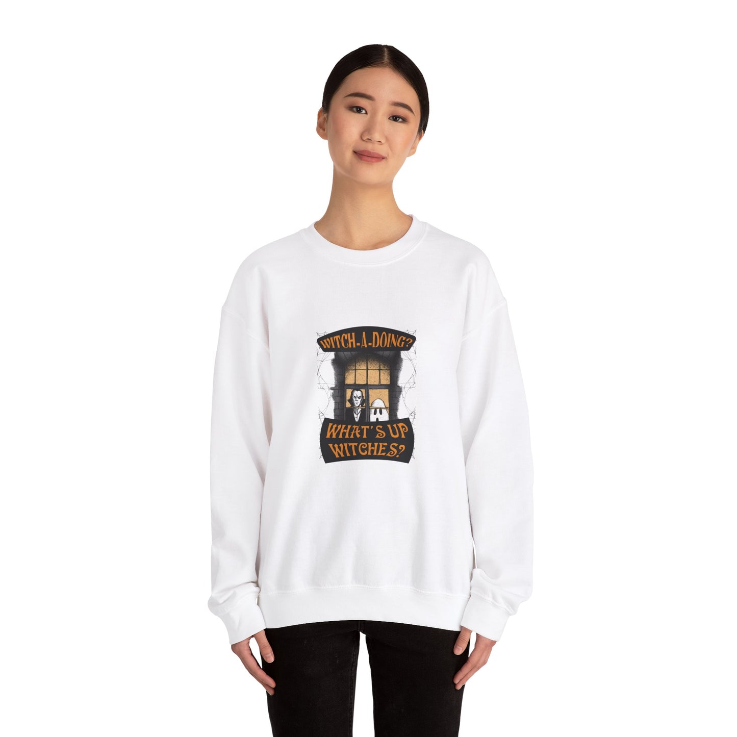 What's Up Witches? - Unisex Heavy Blend™ Crewneck Sweatshirt