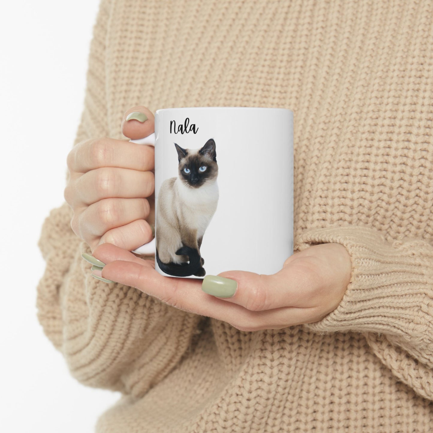 Ceramic Cat Mug, Cute Cat Coffee Cup, Pet Lover Gift, Animal Lover Mug, Funny Cat Lover Present - 14205