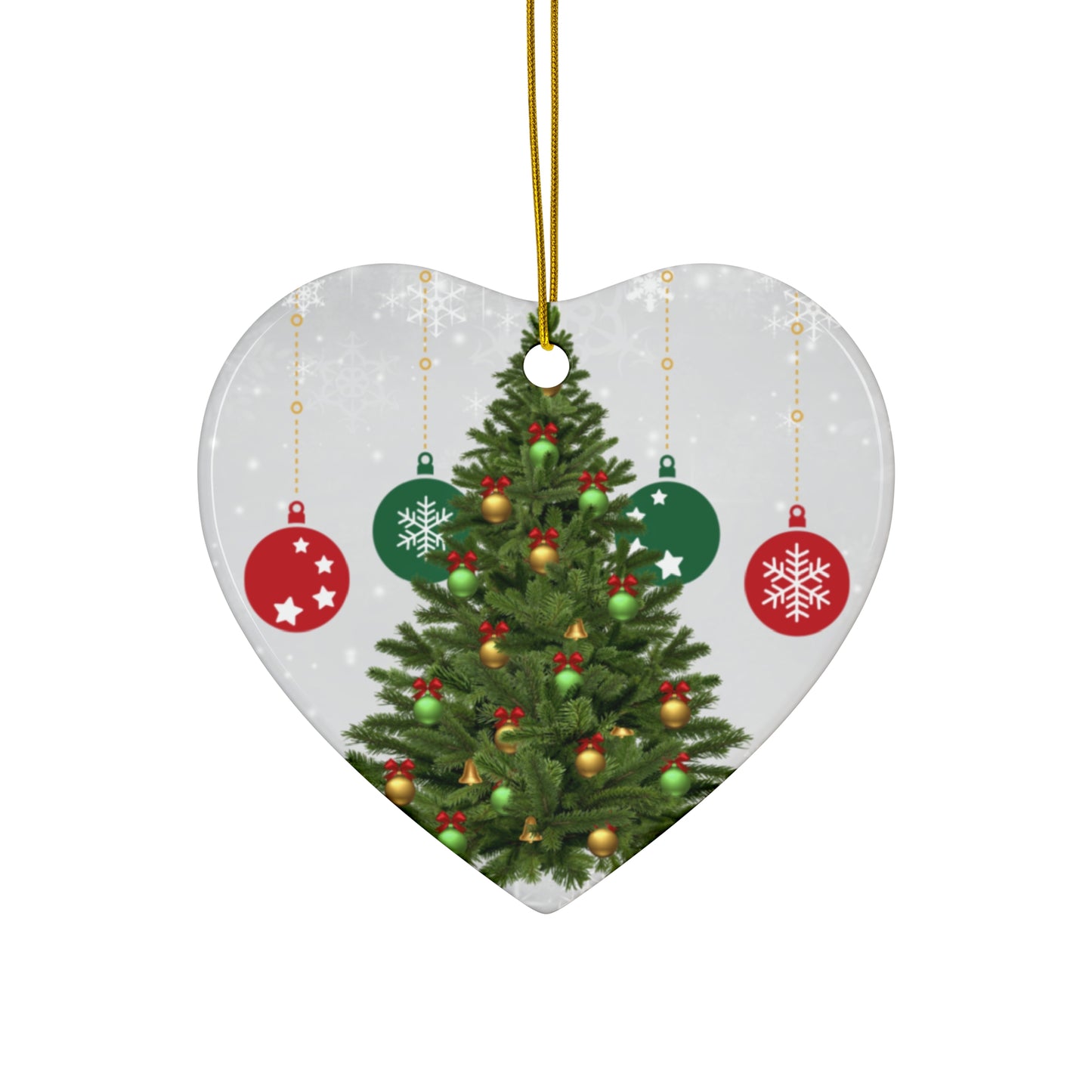 Christmas Tree Magic - Ceramic Ornament, 4 Shapes