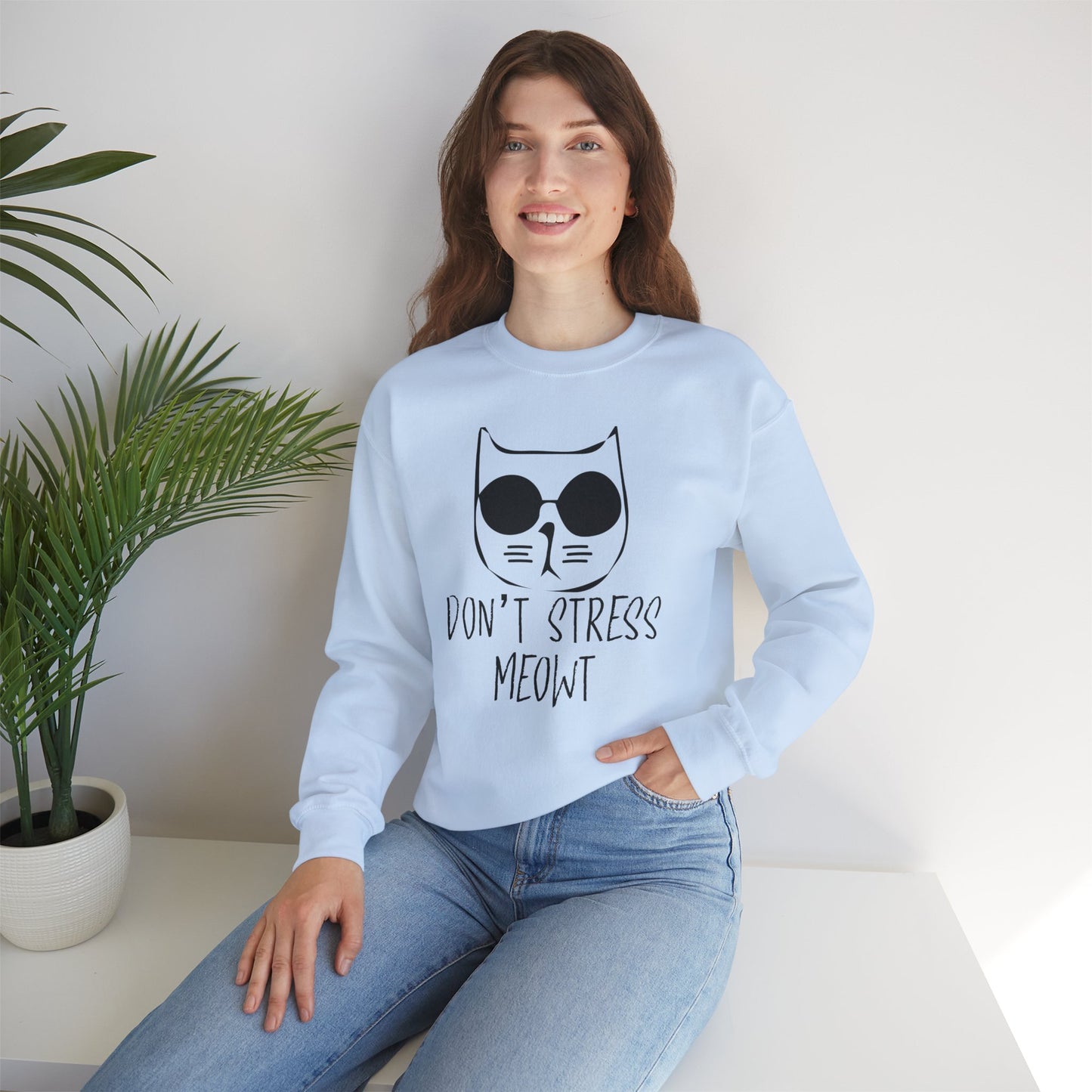 Don't Stress Meowt - Unisex Heavy Blend™ Crewneck Sweatshirt