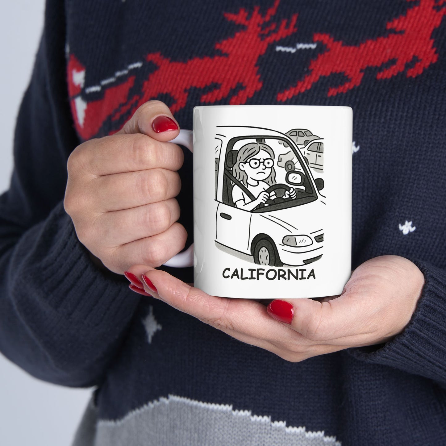 "Just another day of trying to find parking in California." Ceramic Mug - 11oz & 15oz - 12725