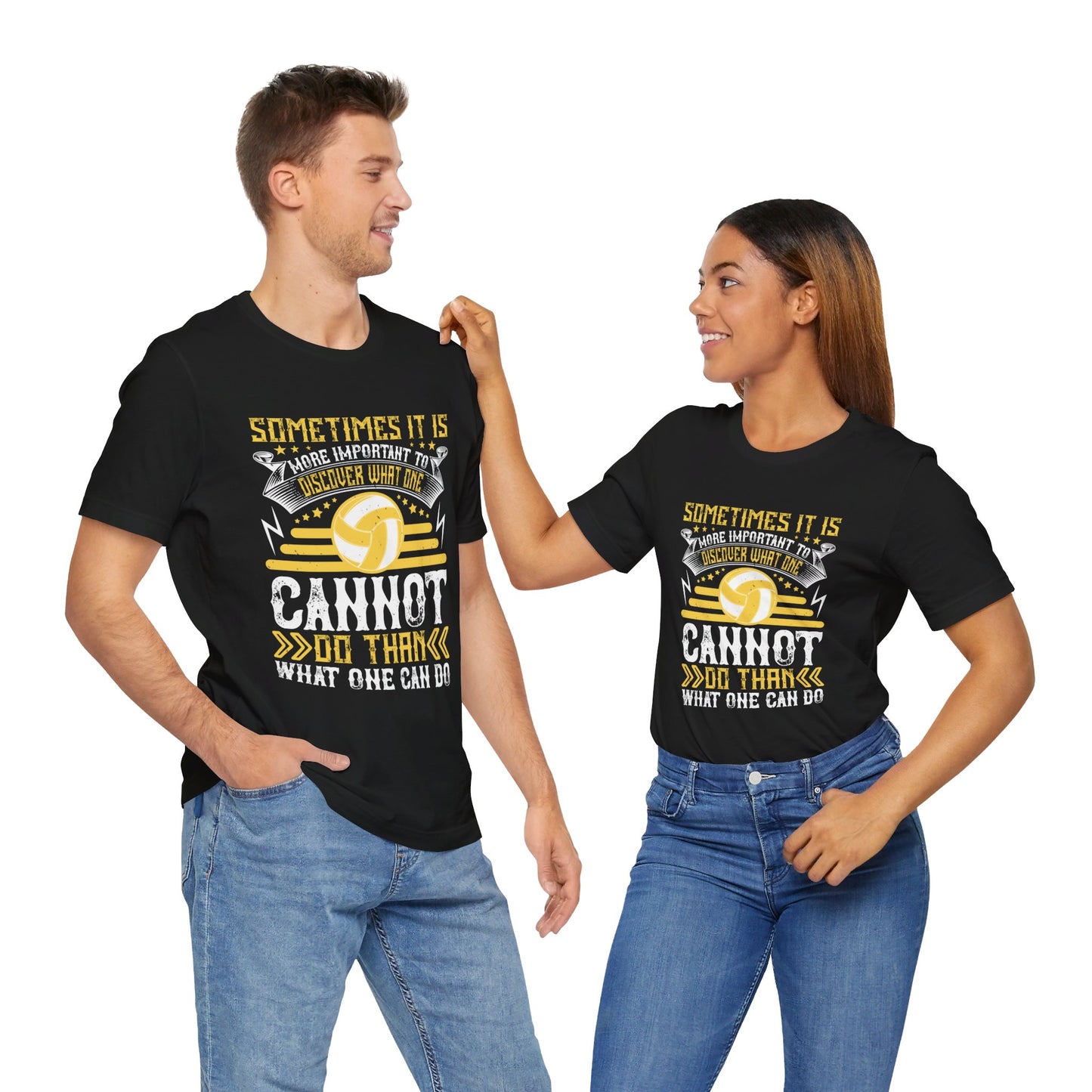 Volleyball: Sometimes It Is More Important to Discover What One Cannot Do Than What One Can Do - Unisex Jersey Short Sleeve Tee