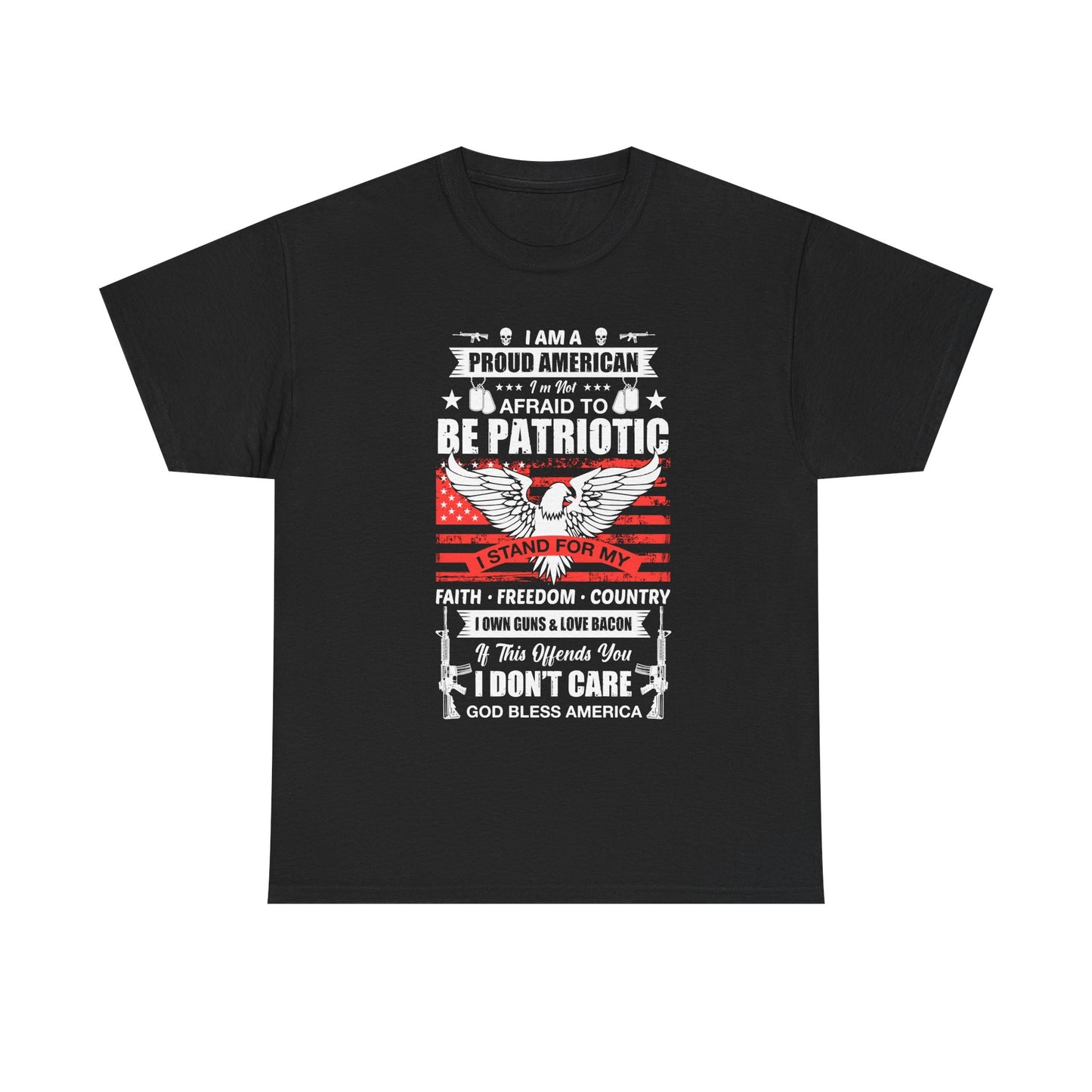 Unisex Patriotic Tee - Proud American T-Shirt, 4th of July Gift, Freedom Shirt, Memorial Day Apparel, Casual Wear - 13789