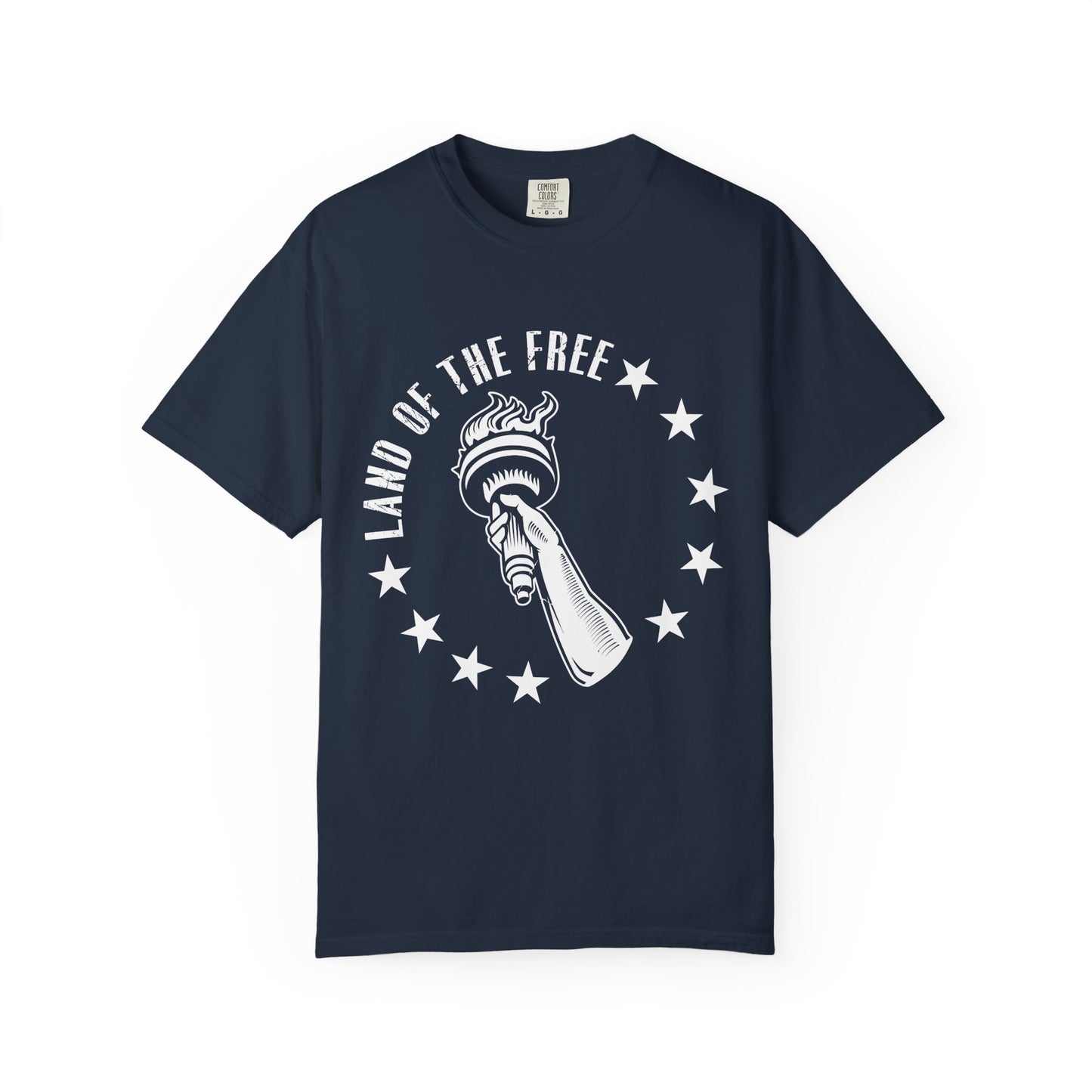Land Of the Free Graphic T-Shirt, Casual Wear for Independence Day, Gift for Freedom Lovers, Unisex Tee for Everyday Style, Comfort and Style - 13640