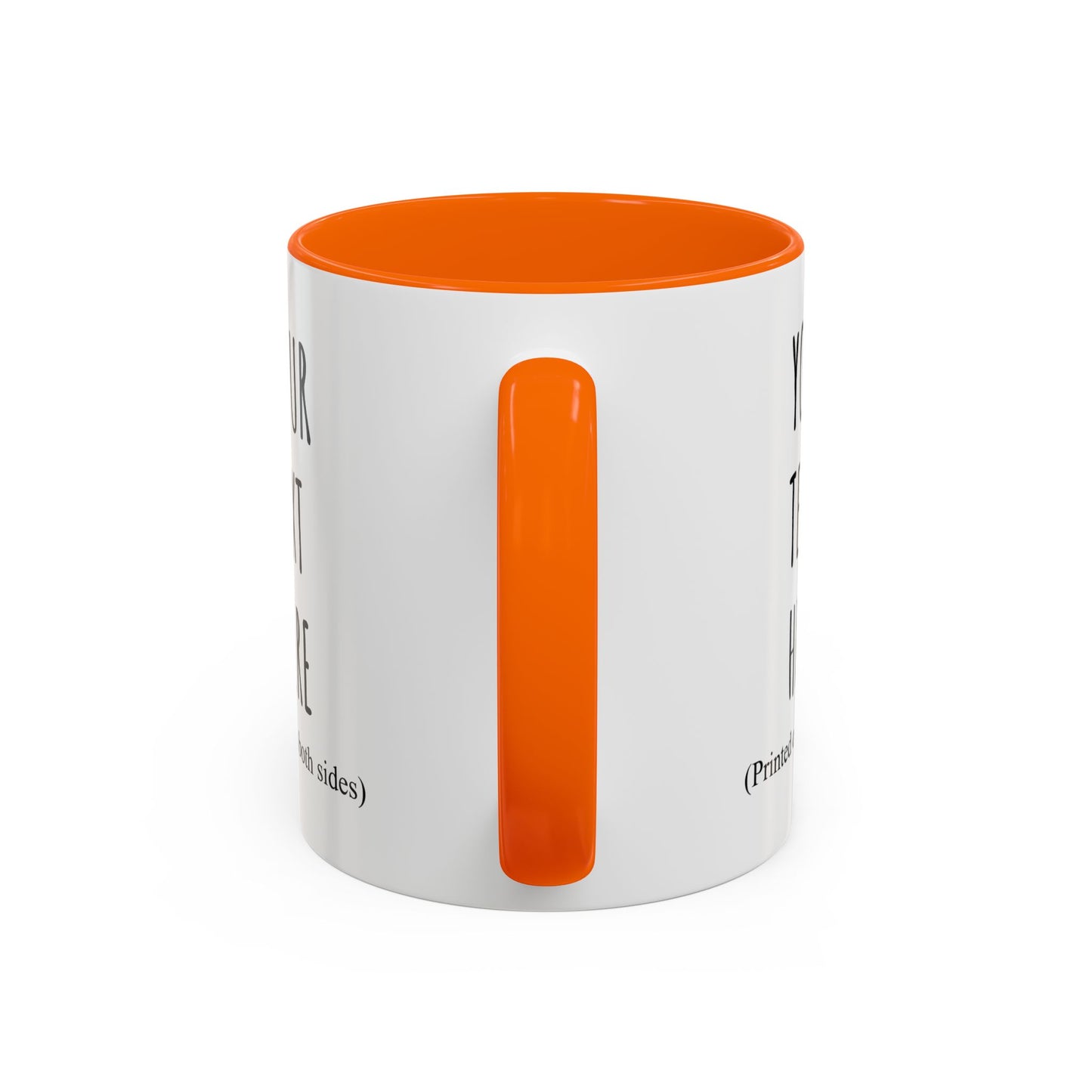 Personalized Accent Coffee Mug – Custom Text Printed Both Sides (11oz & 15oz) - 14676