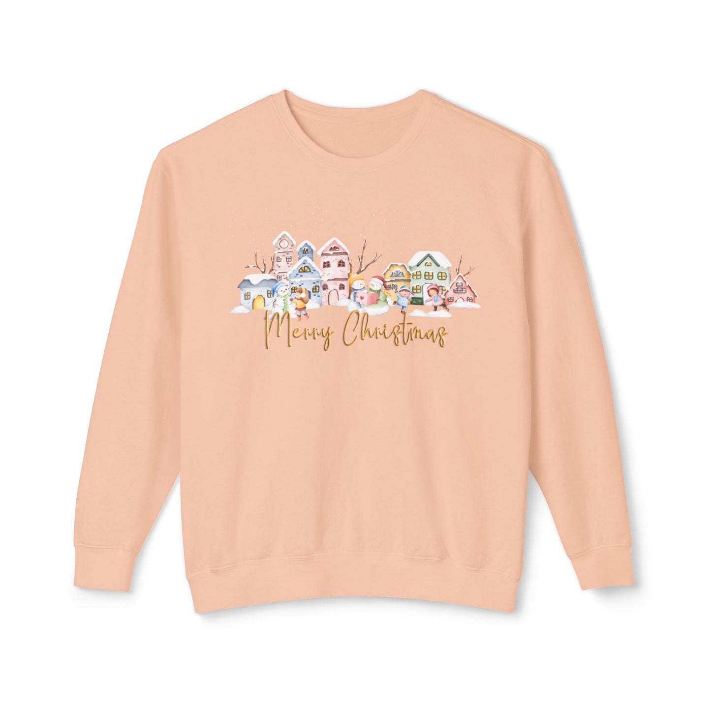 Christmas Day In Street - Unisex Lightweight Crewneck Sweatshirt - 10138