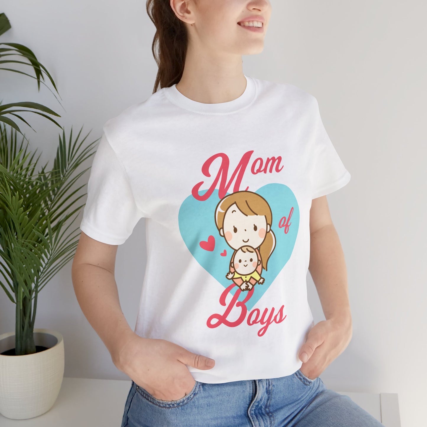 Mom Of Boys - Unisex Jersey Short Sleeve Tee