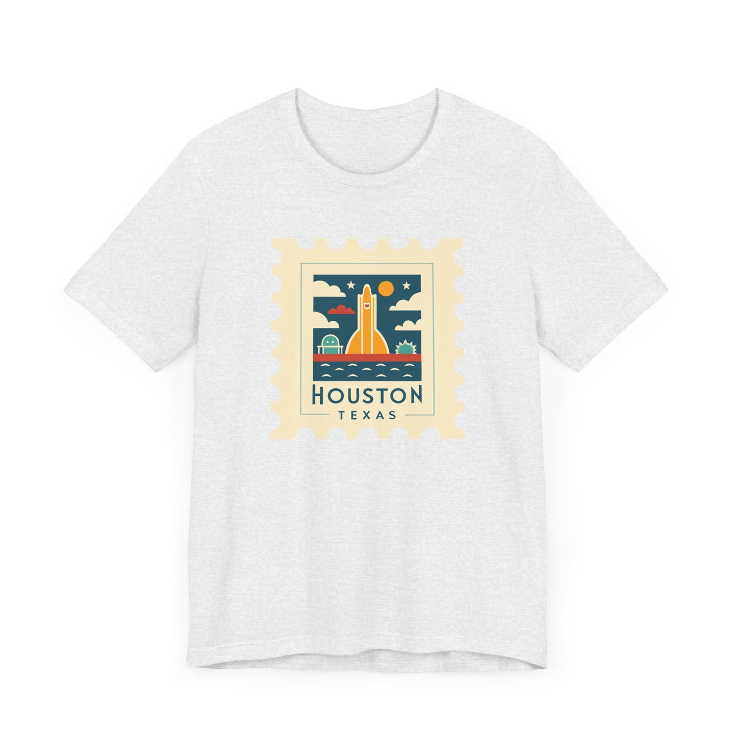 Houston Texas Retro Stamp Unisex Tee - Graphic T-Shirt for Casual Wear - 12143