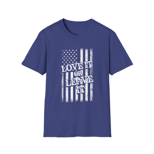 Patriotic T-Shirt: Love It or Leave It, Unisex Tee for Independence Day, Casual Wear, Gift for Veterans, Everyday Comfort - 13520