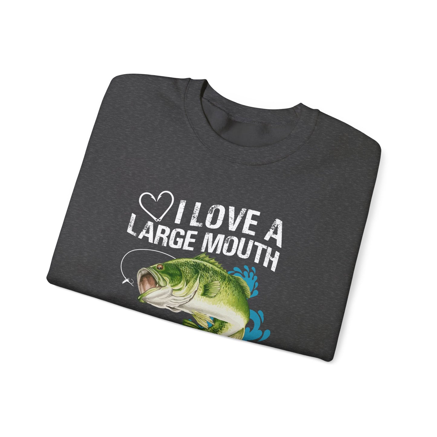 I Love A Large Mouth On My Rod - Unisex Heavy Blend™ Crewneck Sweatshirt