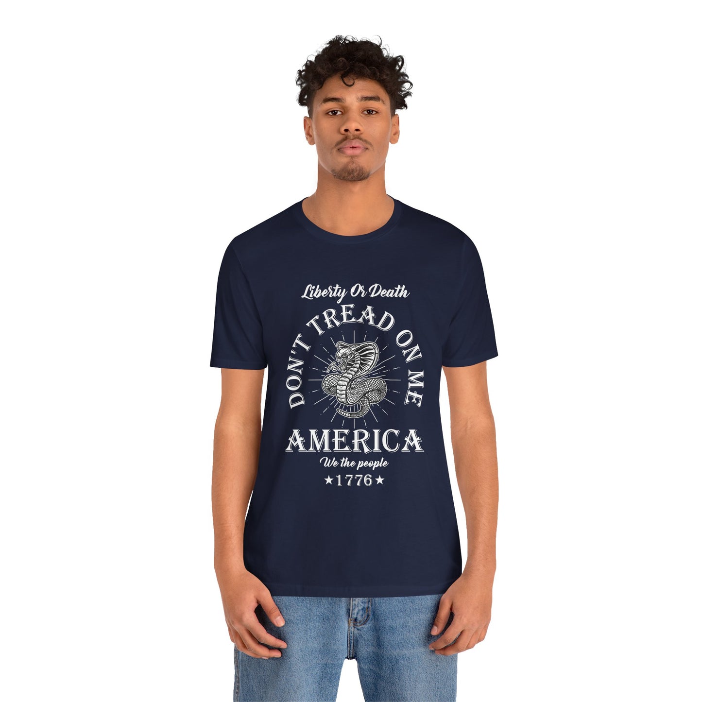 Don't Tread on Me Tee, Unisex Liberty & Death Shirt, Casual Gift, 4th of July Apparel, Patriot T-Shirt - 13656