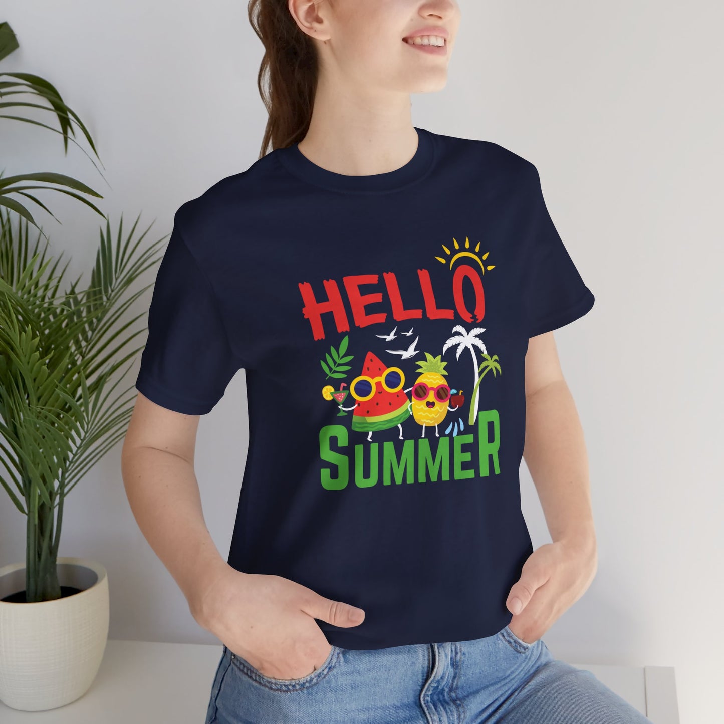 Hello Summer - Unisex Jersey Short Sleeve Tee - 13096