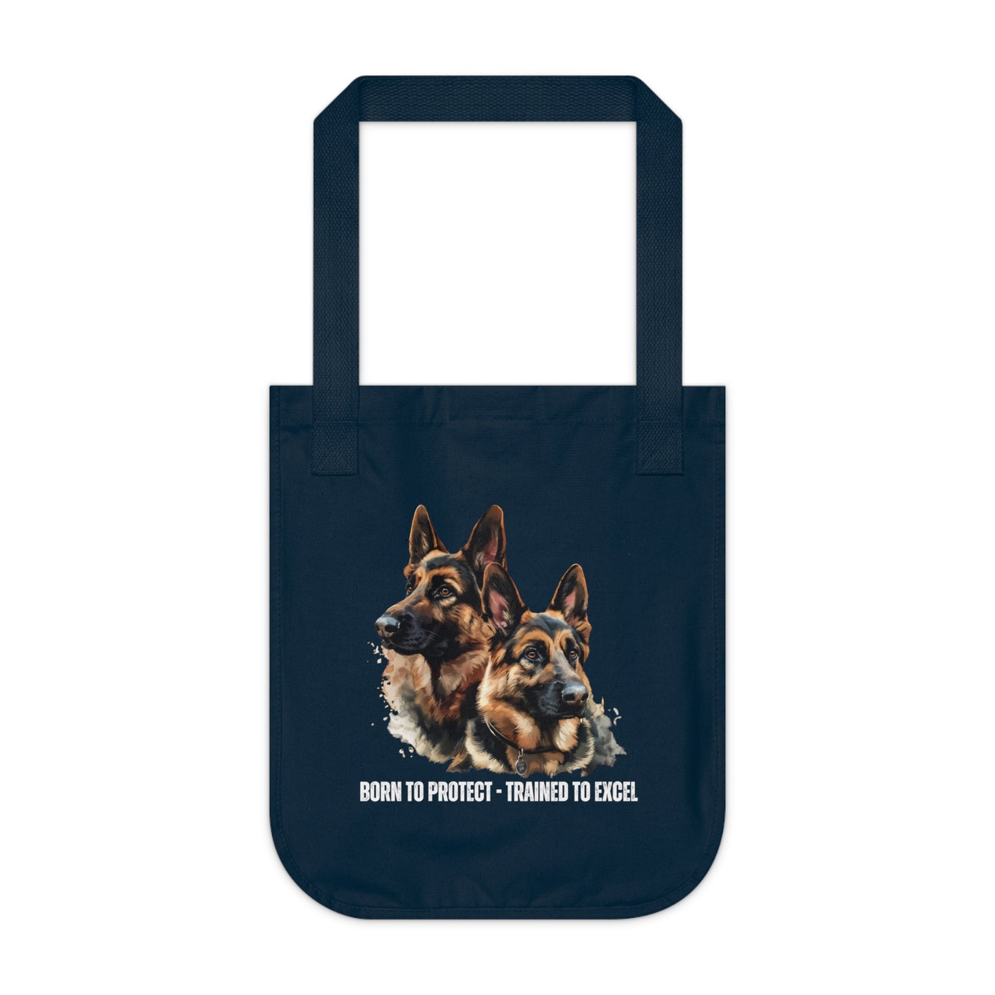 German Shepherds: Born to Protect - Organic Canvas Tote Bag - 10505