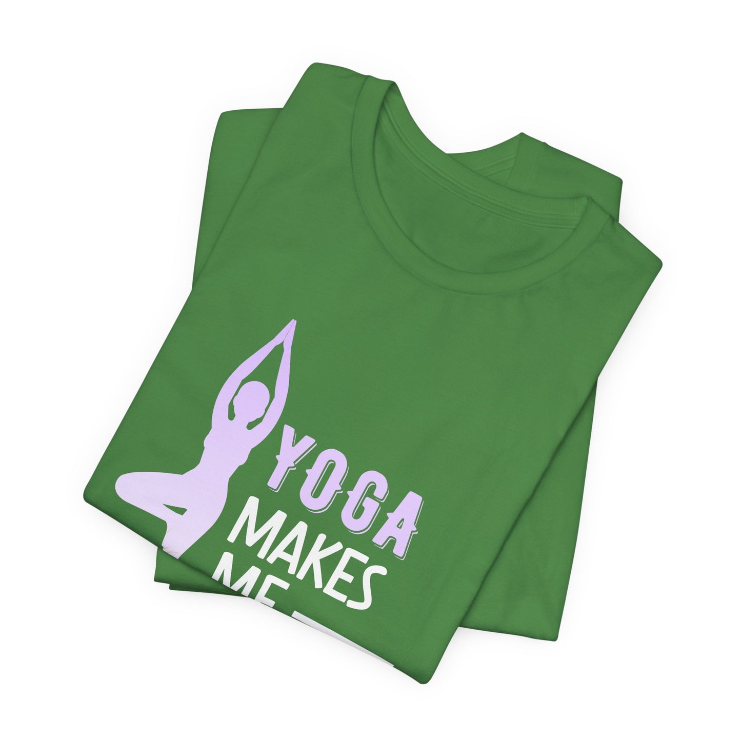 Yoga Makes Me Happy - Unisex Jersey Short Sleeve Tee