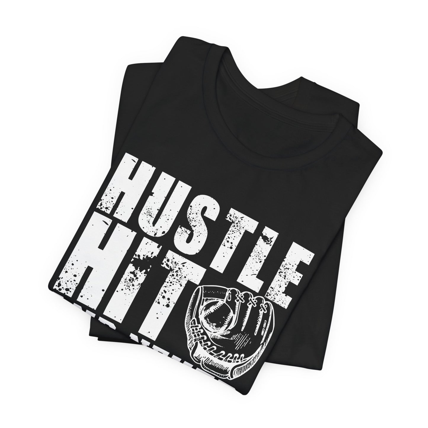 Baseball: Hustle Hit And Never Quit - Unisex Jersey Short Sleeve Tee - 13859