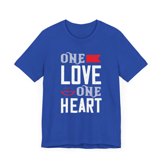 One Love One Heart - Unisex Jersey Short Sleeve Tee