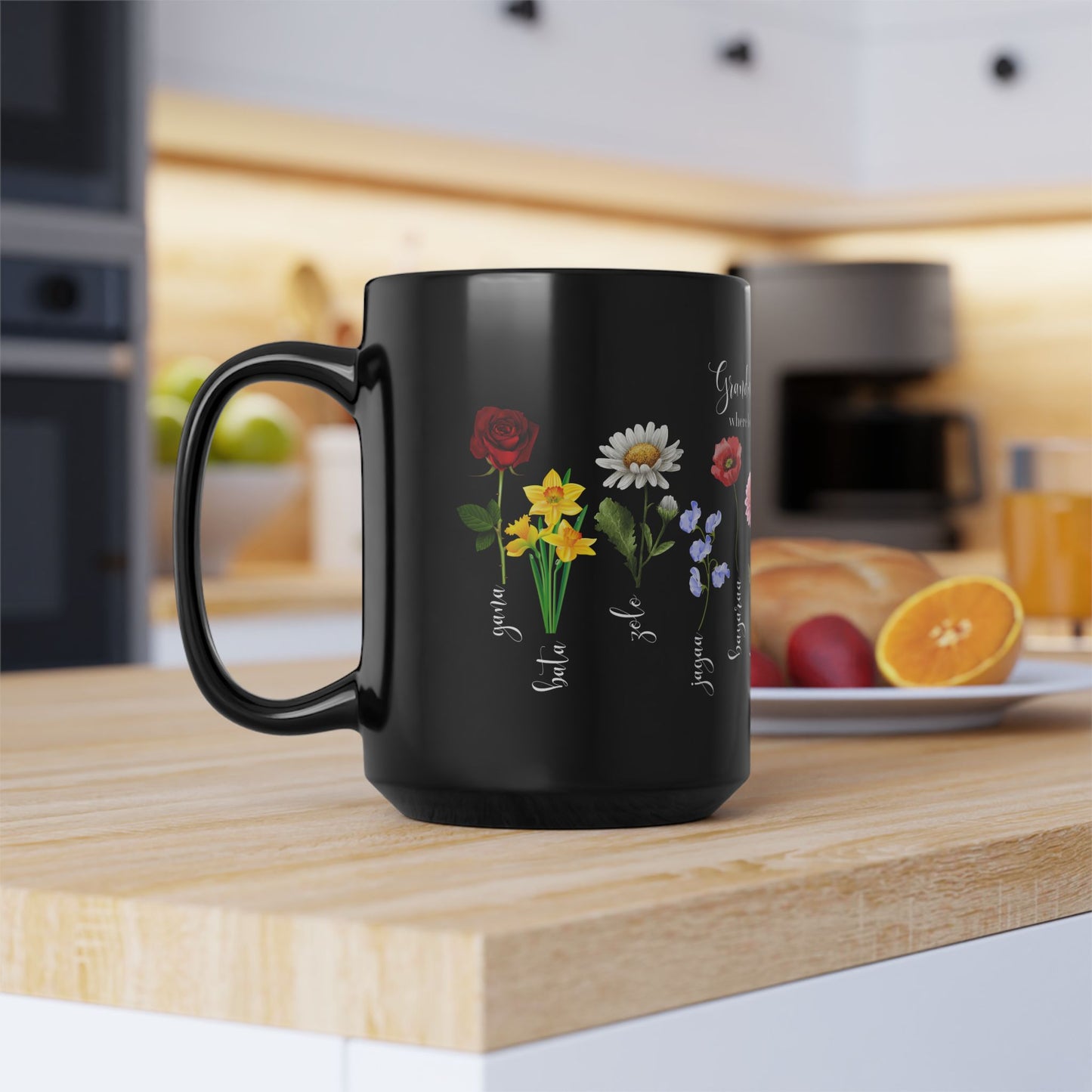 Grandma's Garden, Where Love Blooms - Black Mug