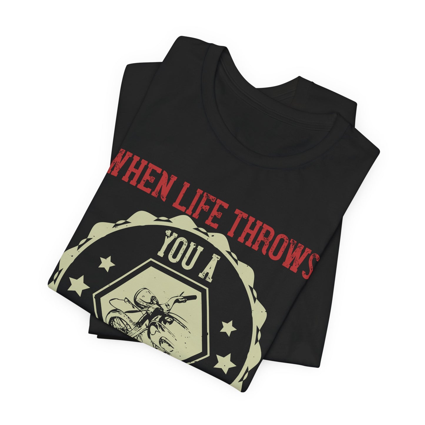 When Life Throws You a Curve, Lean Into It - Unisex Jersey Short Sleeve Tee - 14103