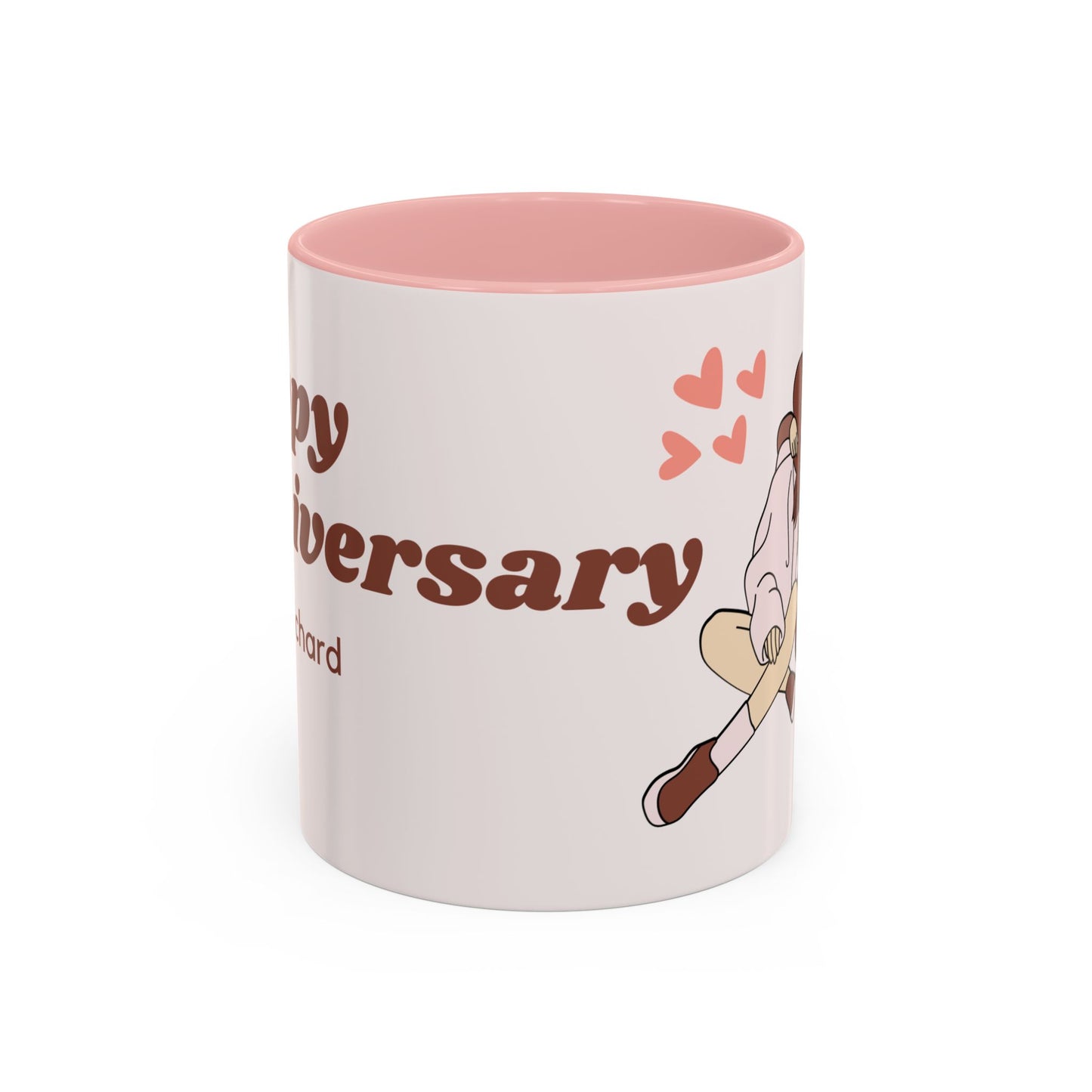 Happy Anniversary,  Details Customizable - Accent Coffee Mug (11, 15oz) - 11137