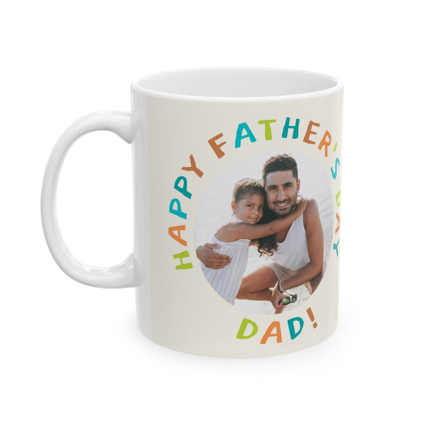 Personalized Father's Day Mug, Gift for Dad, Custom Ceramic Cup for Him, Coffee Lover Present, Heartfelt Message - 14032