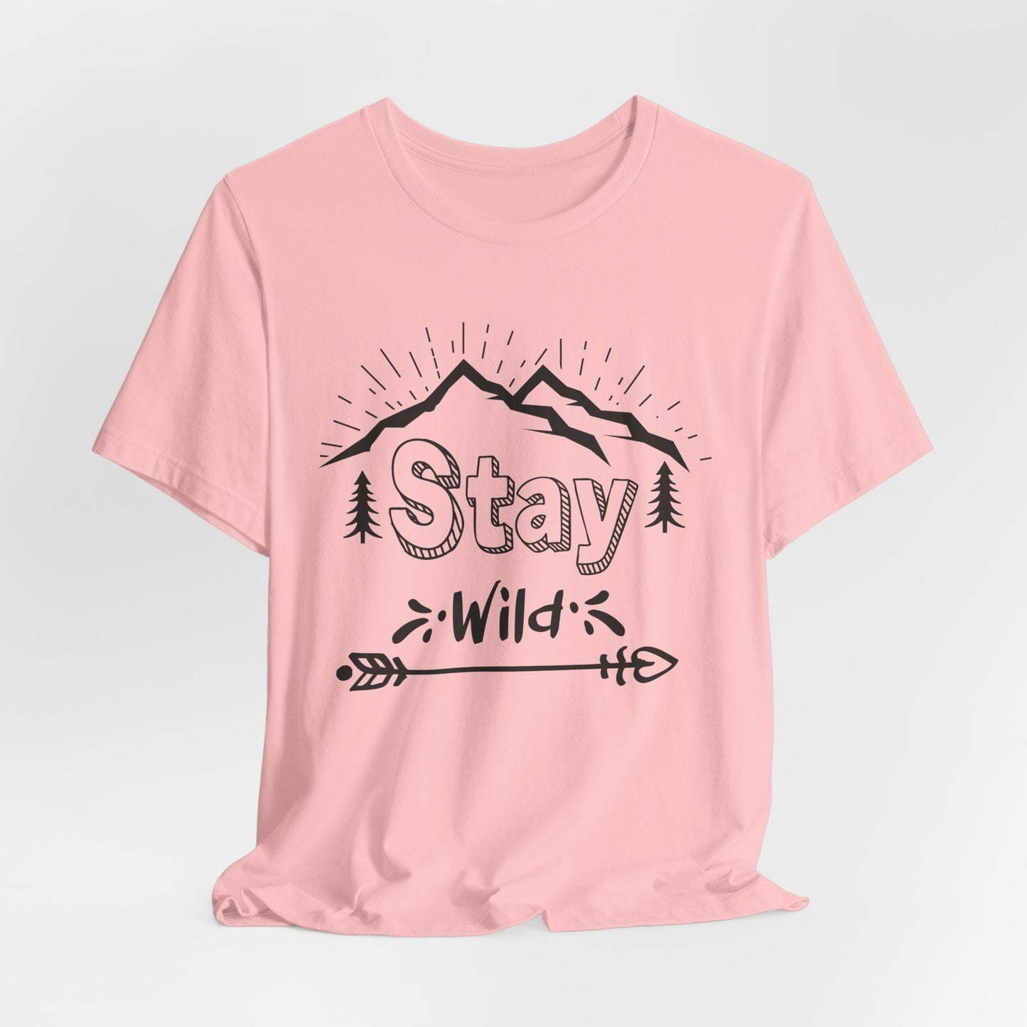 Camping: Stay Wild - Unisex Jersey Short Sleeve Tee - 12589