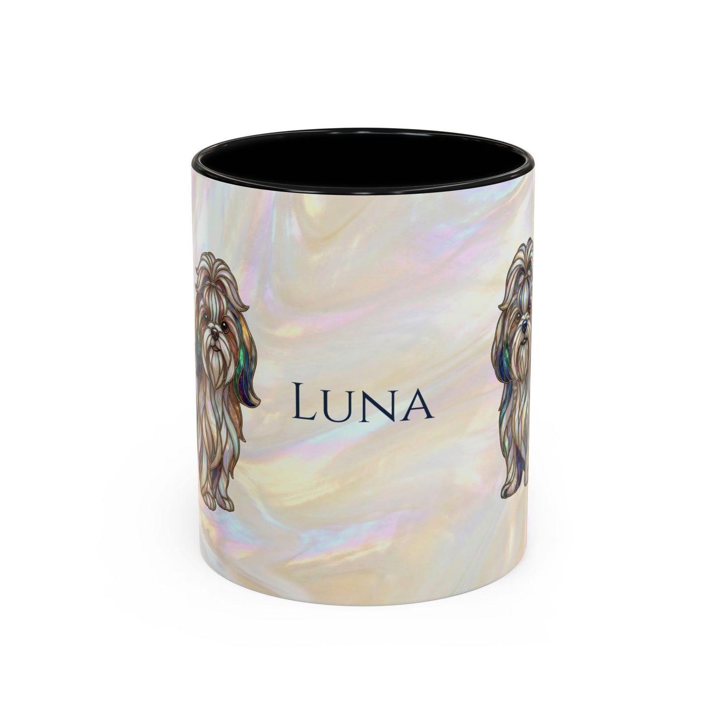 Shih Tzu Accent Coffee Mug – Stained Glass Design 11/15oz - 14647