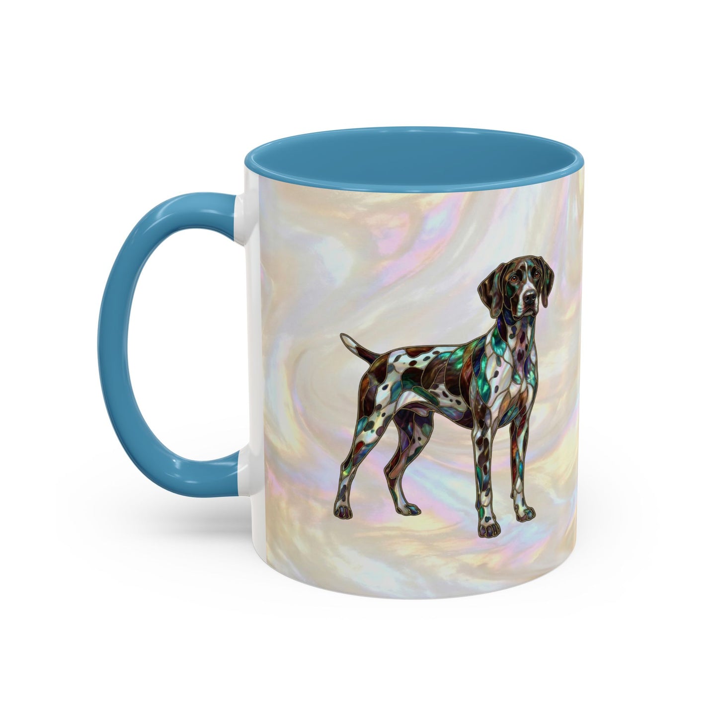 German Shorthaired Pointer Accent Coffee Mug — Stained Glass Design (11/15oz) - 14634