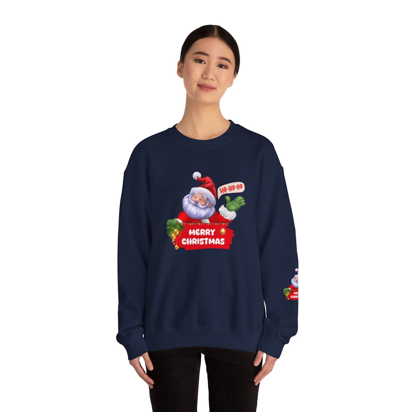 Santa, Hohoho, Merry Christmas - Unisex Heavy Blend™ Crewneck Sweatshirt - 10390