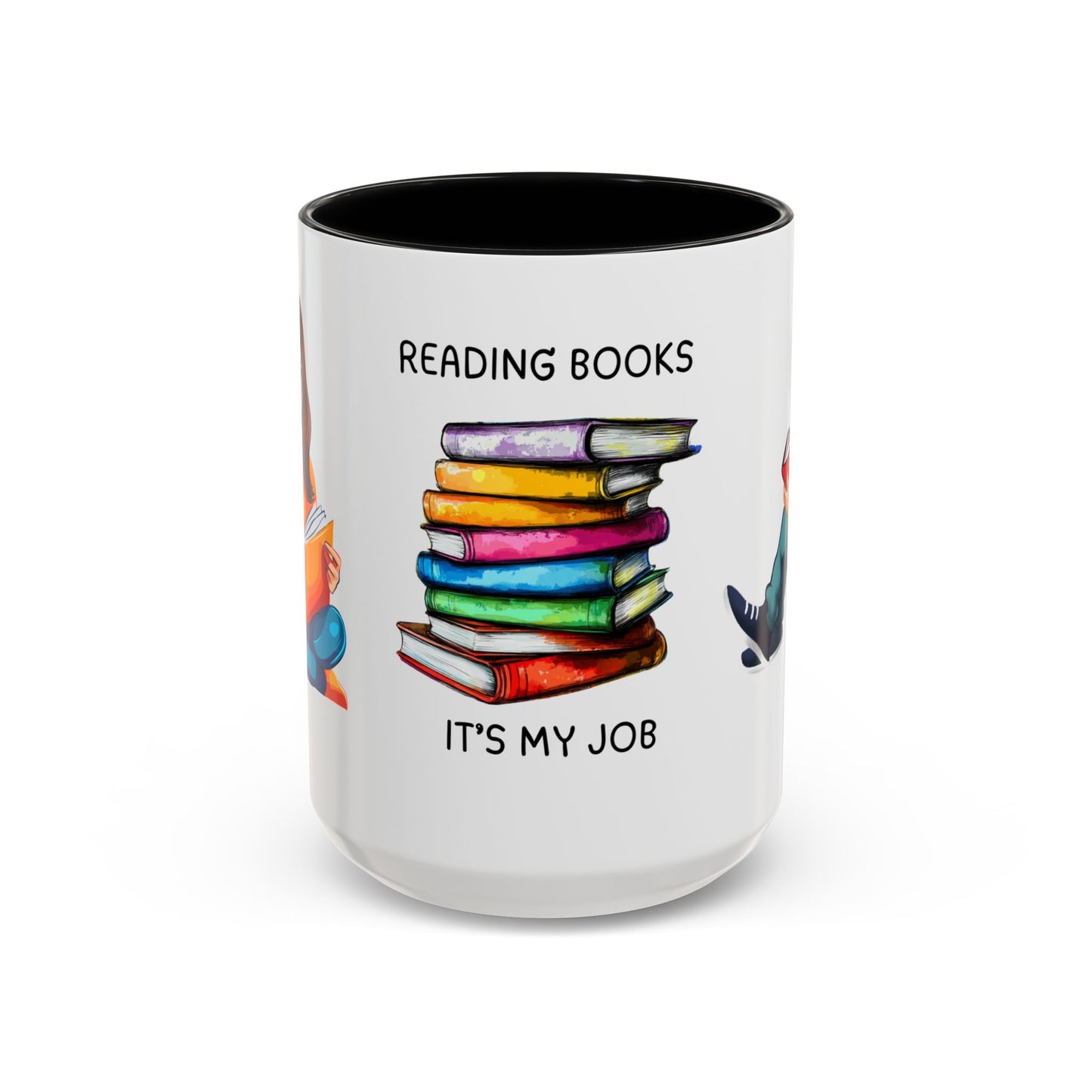 Reading Books, It's My Job - Accent Coffee Mug (11, 15oz) - 10690