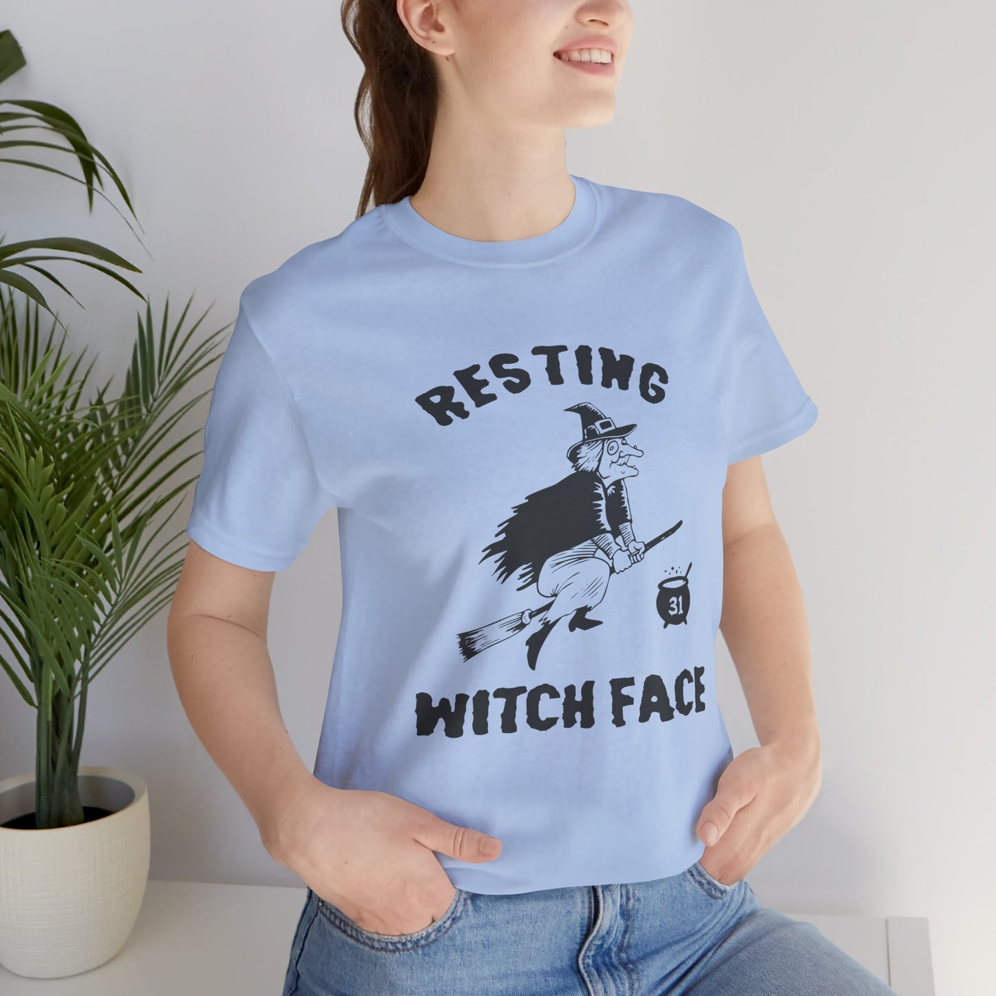 Halloween: Resting Witch Face - Unisex Jersey Short Sleeve Tee - 12665