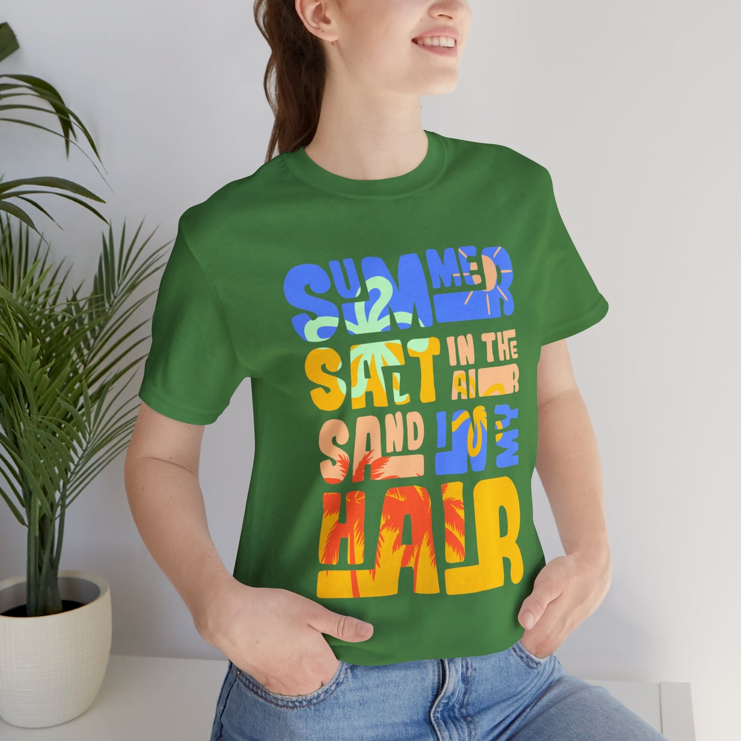 Salt In The Air, Sand In My Hair - Unisex Jersey Short Sleeve Tee